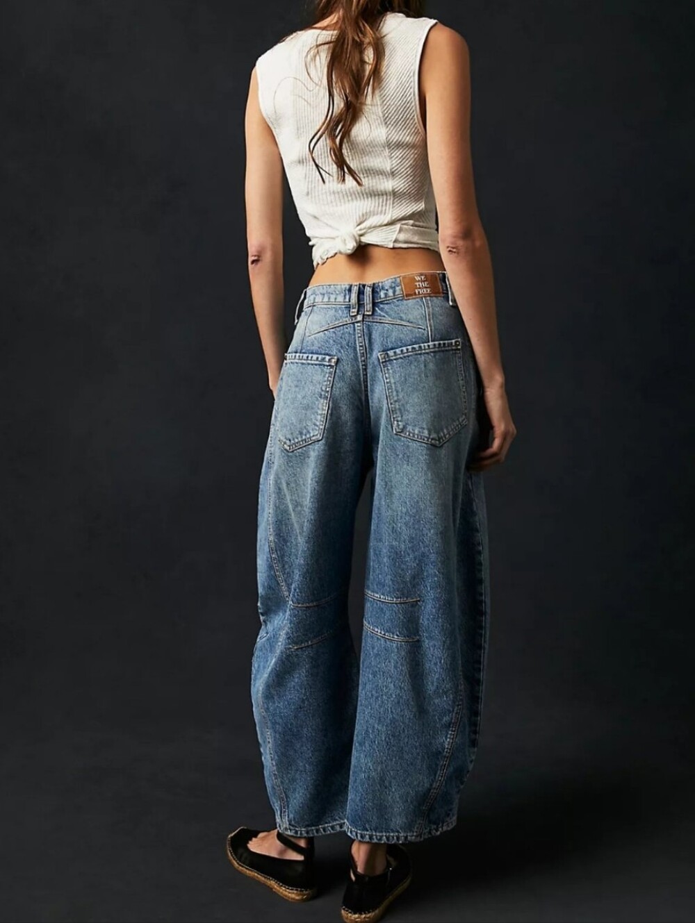 Free People Good Luck Mid Rise Barrel Jean - Picture 3 of 16